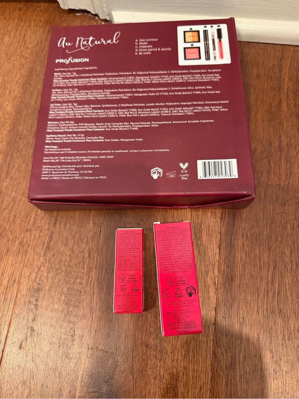Profusion Cosmetics and two Valentino products